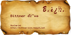 Bittner Éva névjegykártya